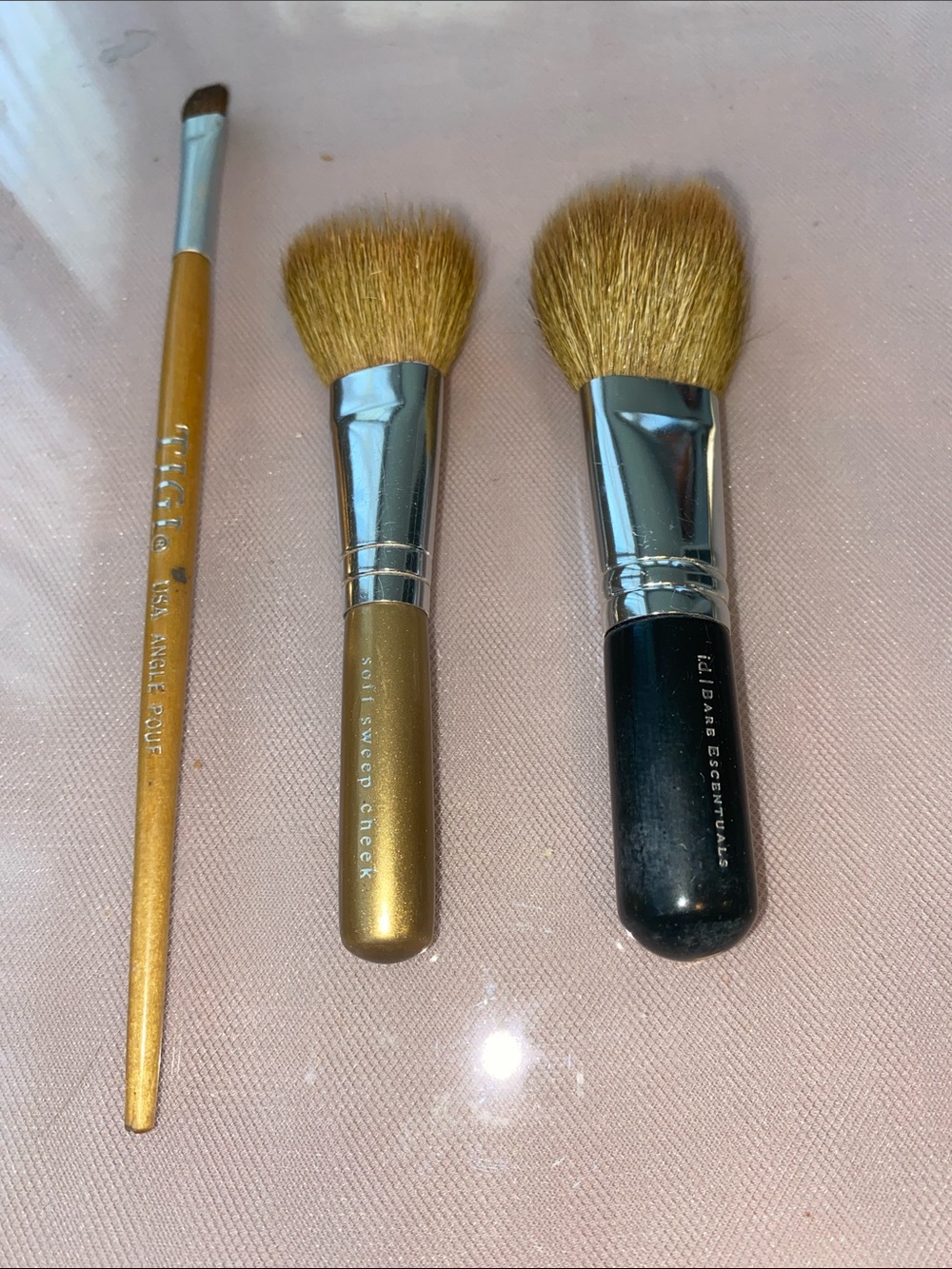 Gold and Black Makeup Brush Set - 3 Piece